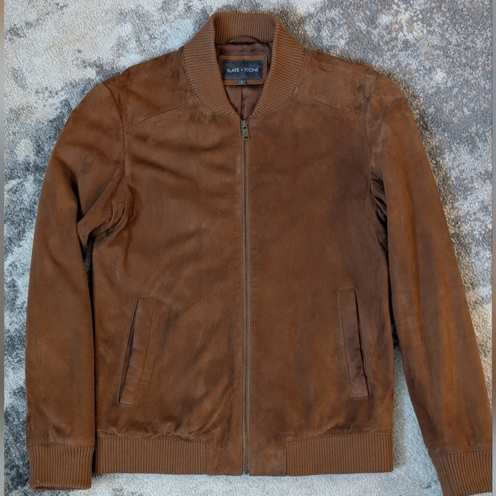 Suede Bomber Jacket
